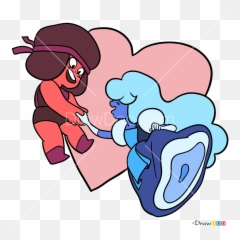 How To Draw Ruby And Sapphire Steven Universe - Steven Universe Sapphire Love Emoji,Ruby Emoji
