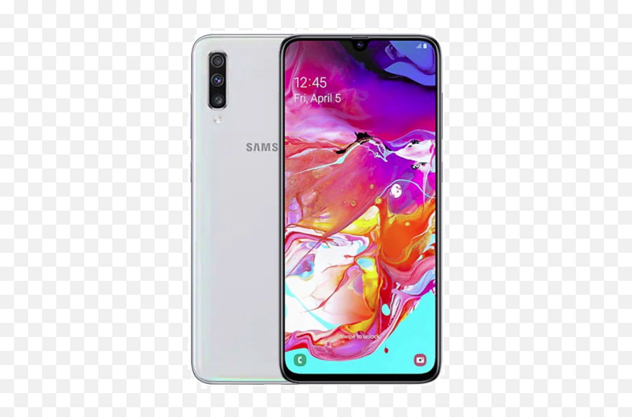 Samsung Galaxy A70 128gb 6gb Ram Dual Sim A7050 Unlocked For All Network - White White Samsung A70 Emoji,Unlocked Emoji