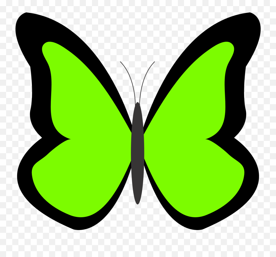 Panda Clipart Butterfly Panda Butterfly Transparent Free - Butterfly In Green Colour Emoji,Free Butterfly Emoji