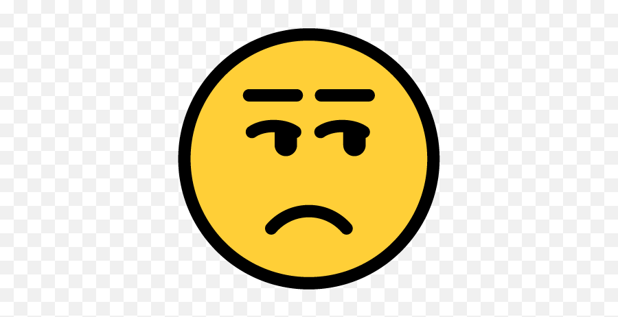 Justemoji - Contrast Enttäuschtes Gesicht,Unamused Emoji
