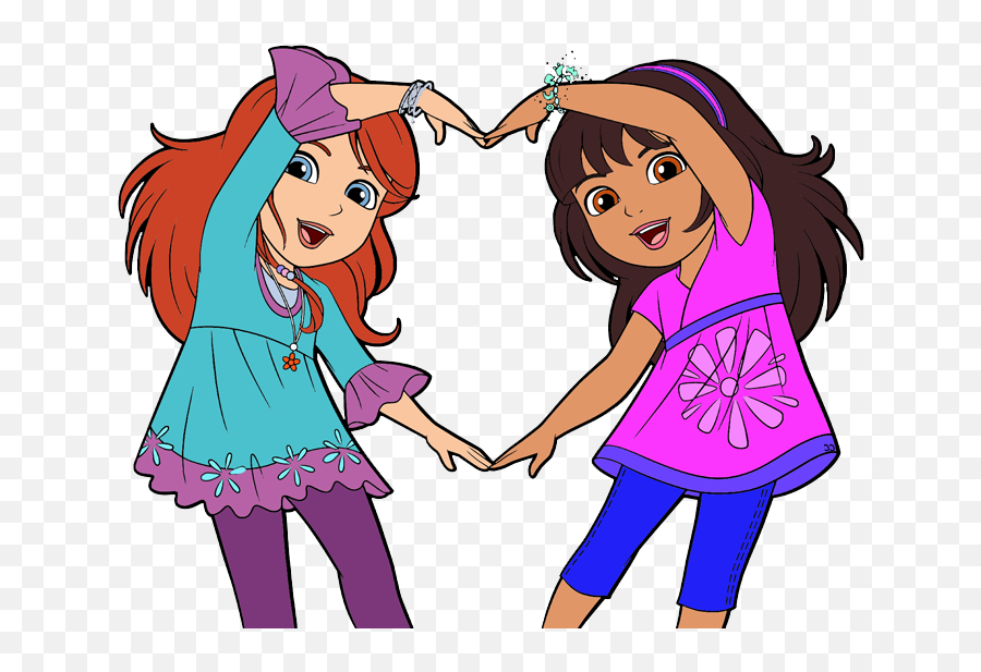 Clipart Of Friend Friends And Not - Friend Clipart Png Girls Best Friends Clipart Emoji,Friendship Emoji