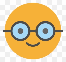 Nerd Emoticons Emoji Feelings Smileys Icon - Flat