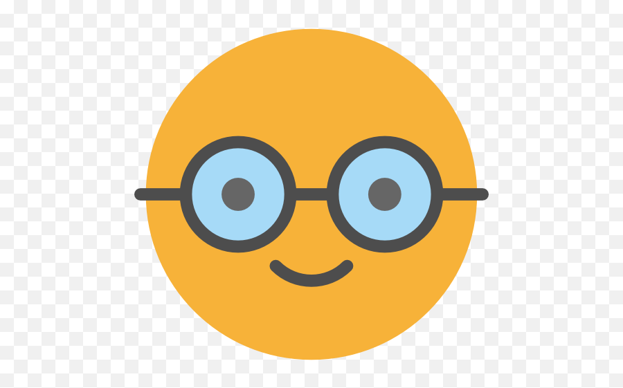 Nerd Emoticons Emoji Feelings Smileys Icon - Flat Nerd Emoji,Nerd Emoticons