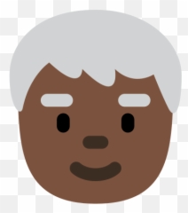 Older Person Emoji With Dark Skin Tone Meaning And Pictures - Illustration