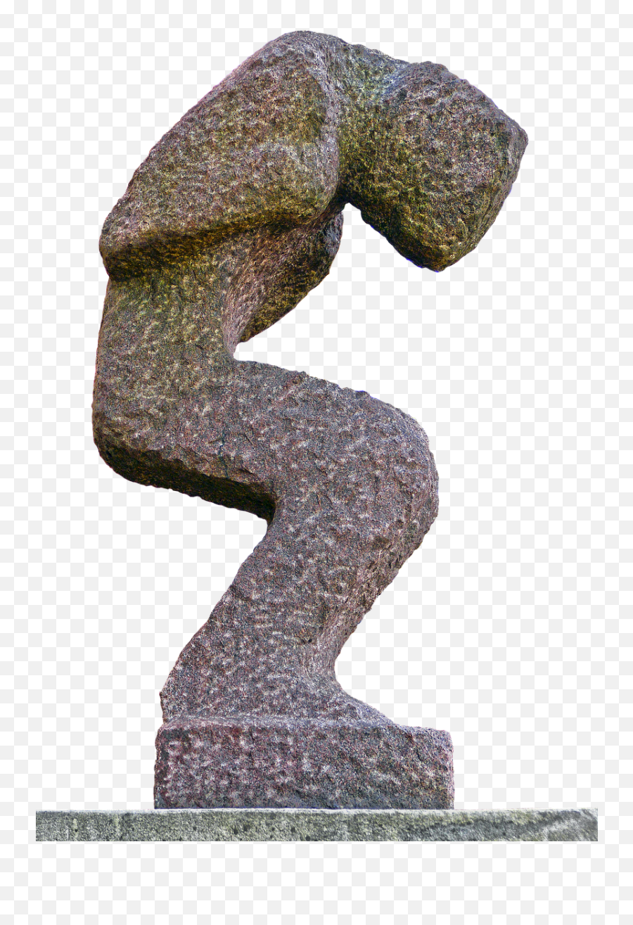 Sculpture Statue Male Modern Stone - Modern Stone Sculpture Png Emoji,Emoji Arts And Crafts