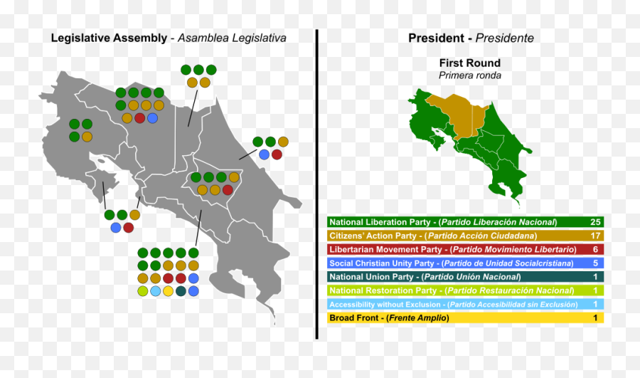 Costa Rica General Election 2006 - Vector Map Costa Rica Emoji,Costa Rica Emoji