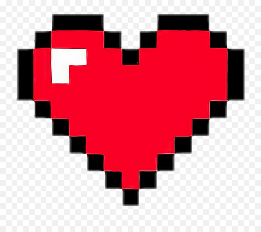 Heart Pixelart Game Retro Red Minecraft - 8 Bit Heart Png Emoji,Half Heart Emoji