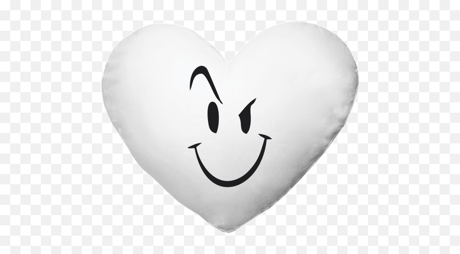 Naughty Smile - Polštá Ve Tvaru Srdce Emoji,Heart Shape Emoticon