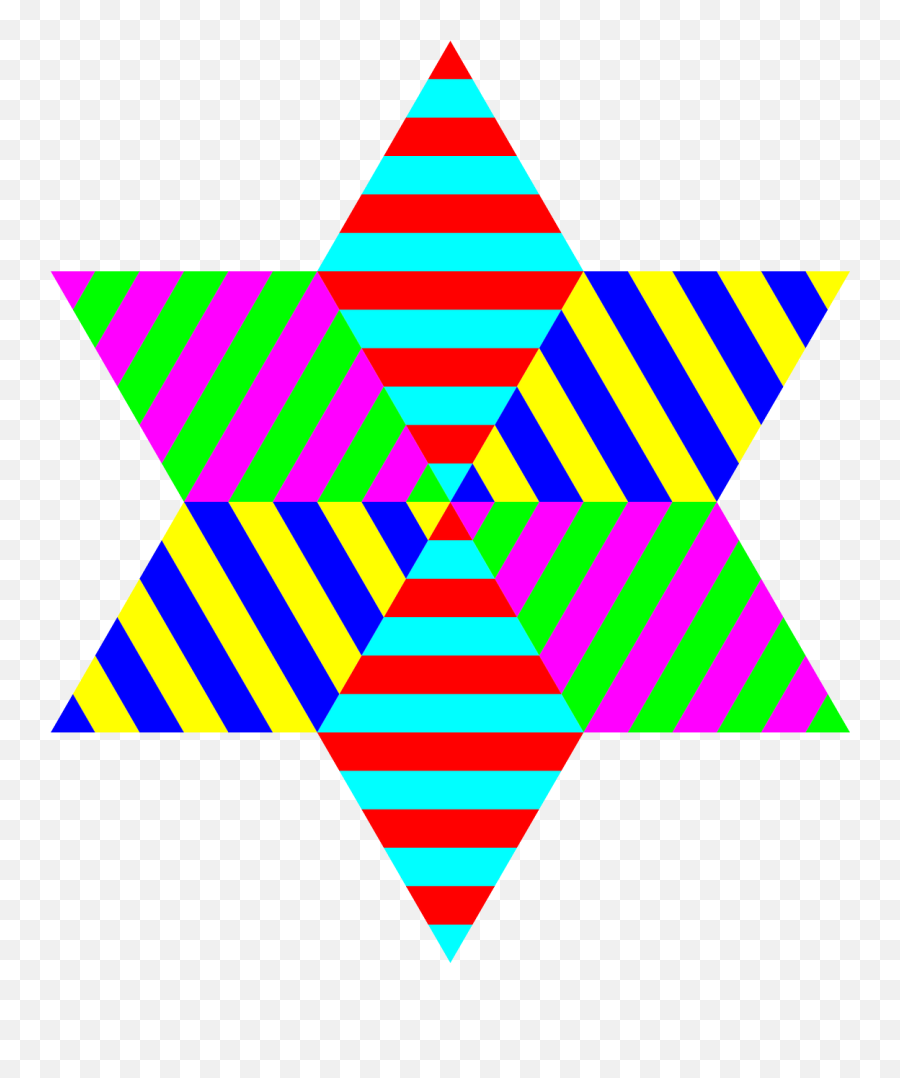 Diamond Hexagram Multicolor Rainbow - Hexagram Rainbow Png Emoji,Crown Diamond Emoji