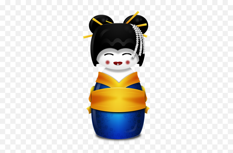 Geisha Korea Blue Icon - Icon Emoji,Geisha Emoji