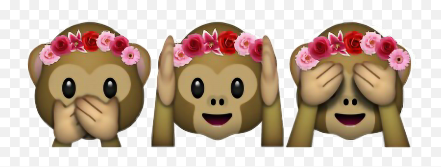 Emoji Flower Flowercrown Emojis Monkey Monkeys Freetoed - Aapjes Emoji,Monkey Emojis