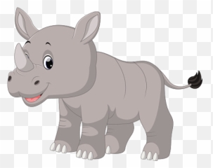 Rhino Clipart Png - Baby Rhino Cartoon Emoji,Rhino Emoji