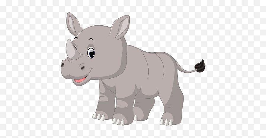 Rhino Clipart Png - Baby Rhino Cartoon Emoji,Rhino Emoji