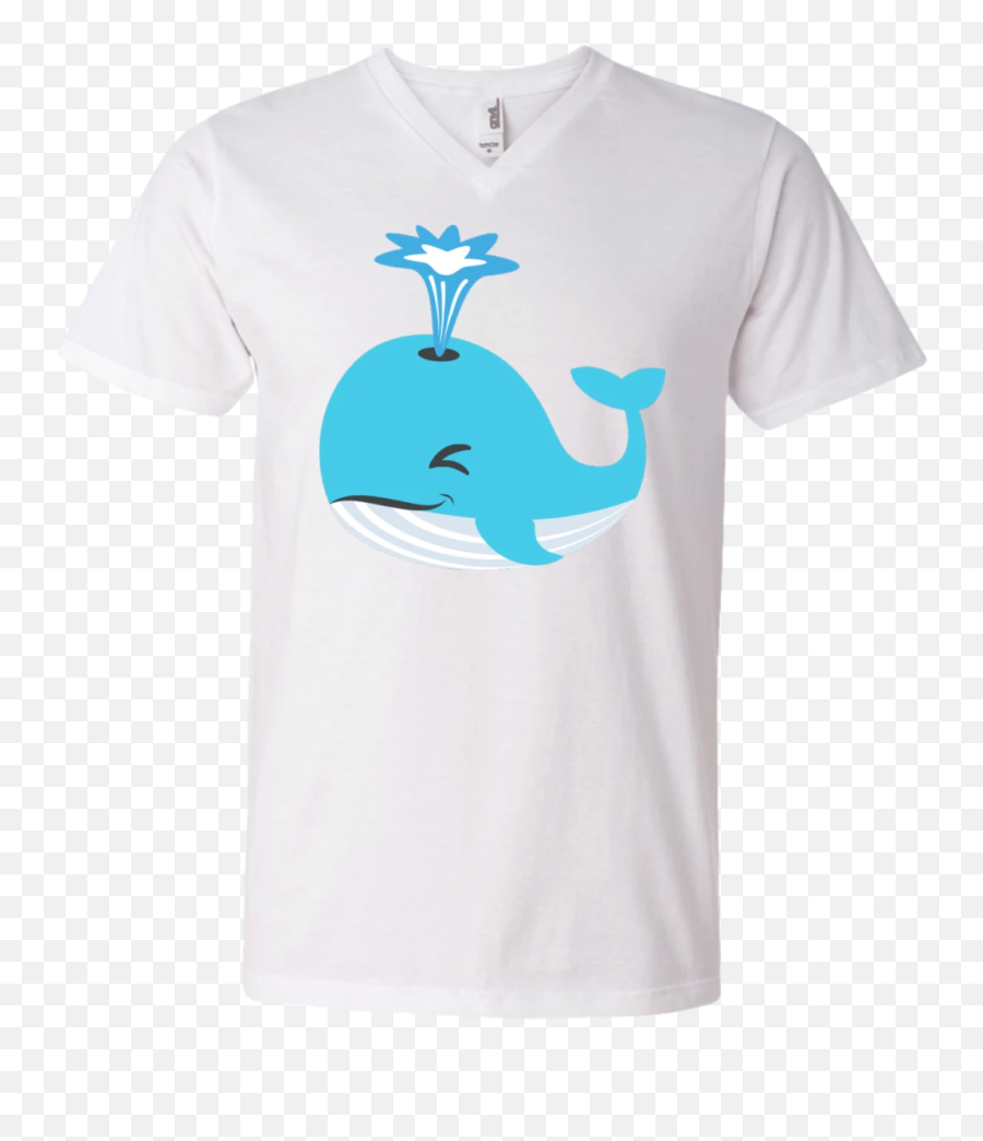 Whale Blow Hole Spray Emoji Menu0027s V - Neck Tshirt Blue Whale,Weight Lifting Emojis