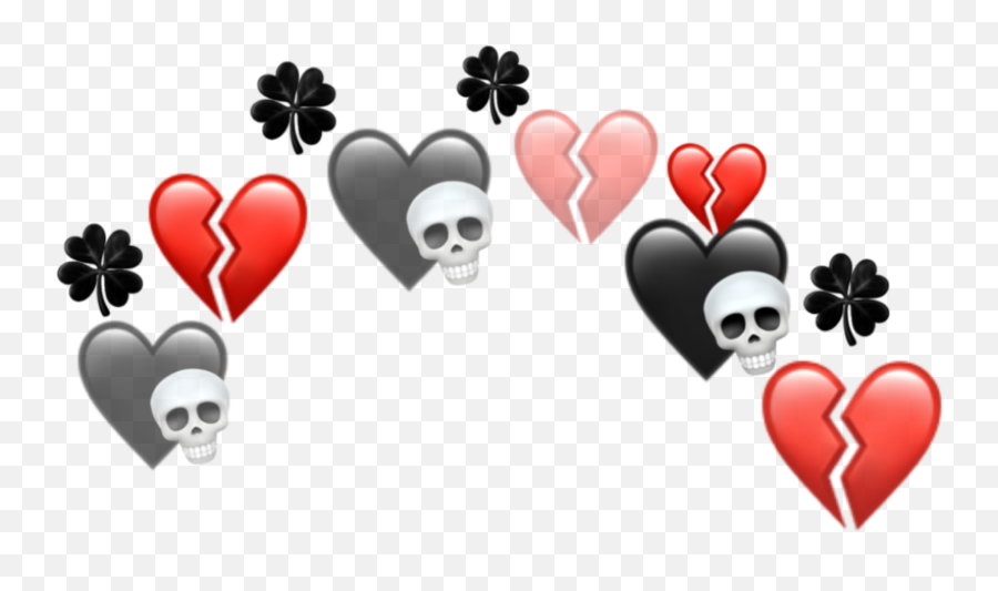 Sad Sadboy Sadgirl Cry Heart Red Black Bad Emoji Crown Broken Heart Crown Png Crying Heart Emoji Meme Free Transparent Emoji Emojipng Com