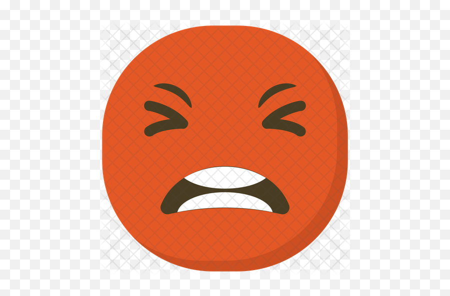 Angry Face Emoji Icon Of Flat Style - Angry Face,Angry Faces Emoticons