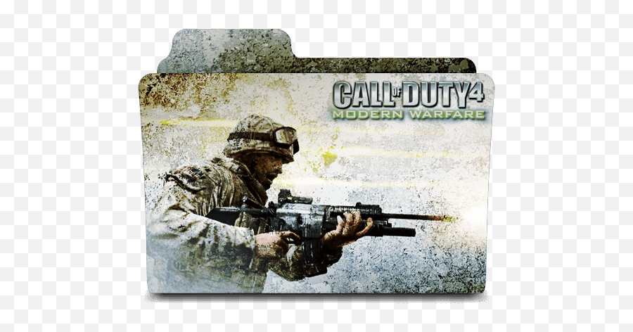 Call Of Duty Modern Warfare Folder - Designbust Call Of Duty 4 Folder Icon Emoji,Machine Gun Emoji