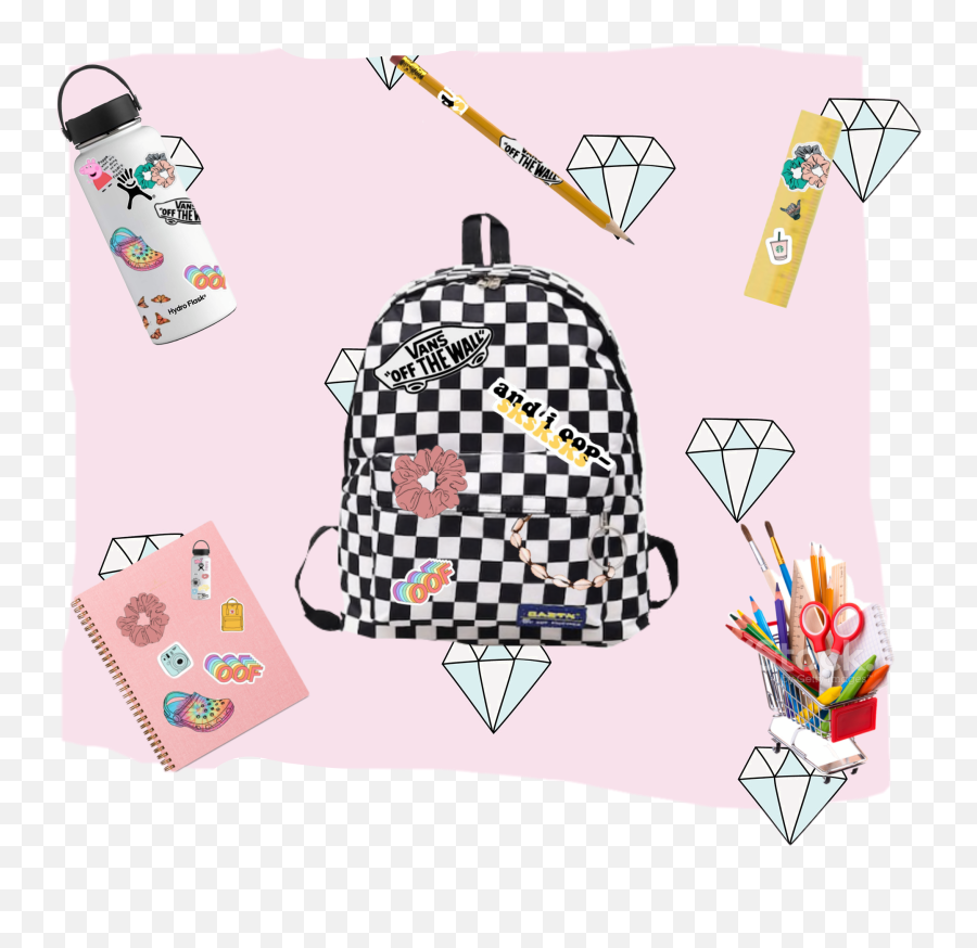Vsco Girl School Supplies Sticker - Cute Backpack Transparent Png Emoji,Emoji School Supplies