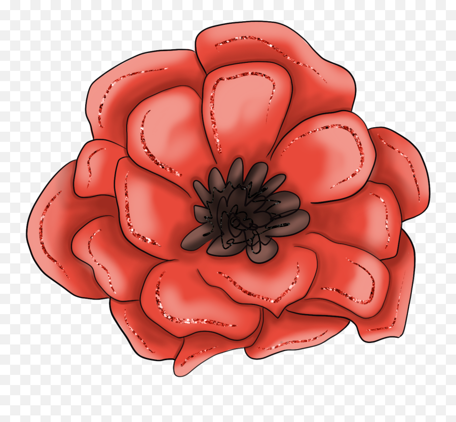 Poppy Flower Redflower Redpoppy Sticker - Girly Emoji,Poppy Emoji