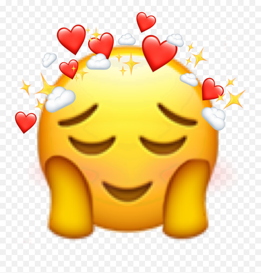 Emoji Feelingloved Sticker - Happy,Loved Emoji