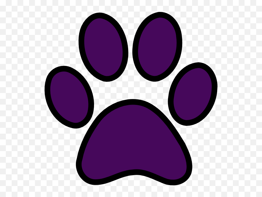 Paw Print Purple Paw Clipart Kid - Purple Paw Print Clipart Emoji,Paw Emoji