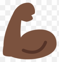 Flexed Biceps Emoji With Dark Skin Tone Meaning And - Clip Art,Bicep Emoji
