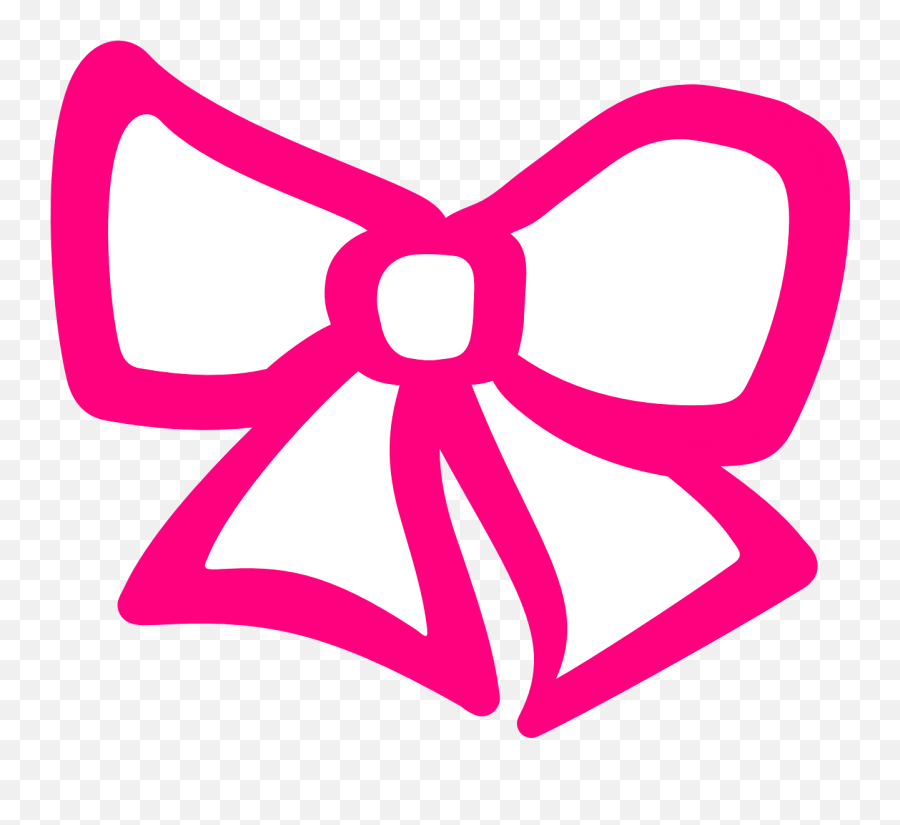 Bow Ribbon Pink Decoration Hair - Ribbon Clip Art Black And White Emoji,Breast Cancer Ribbon Emoji
