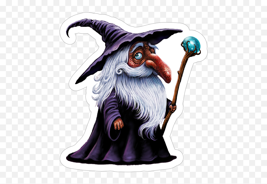 Purple Robed Wizard - Fairy Tale Characters Wizard Emoji,Wizard Emoticon