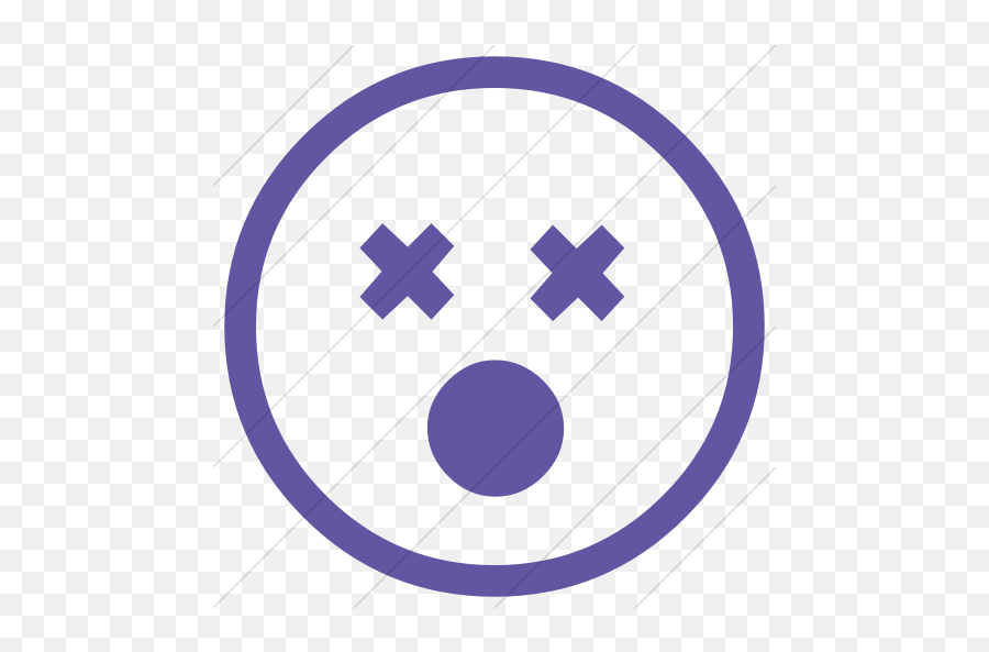 Simple Purple Classic Emoticons Dizzy Emoji,Dizzy Emoticons