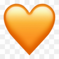 Emoji Heart Vector Graphics Clip Art Image - Orange Png