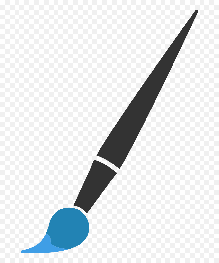 Transparent Paintbrush Minimalist - Paint Brush Vector Png Emoji,Emoji Paint Brush