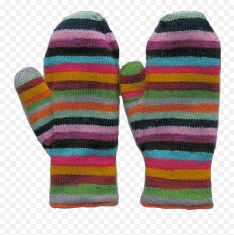 Png Knitted Stripped Gloves Winter - Woolen Gloves Png Transparent Background Hd Emoji,Mittens Emoji