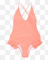 Ruffle Crisscross One Piece Swimsuit - Maillot Emoji