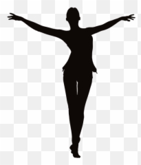 Stretching Ballerina Image - Woman Arms Up Silhouette Emoji,Dancing Girls Emoji