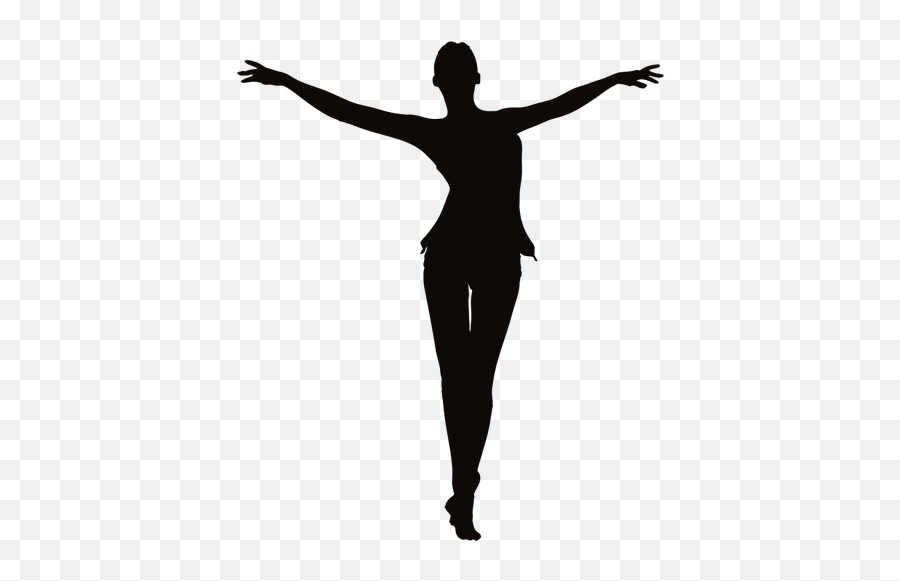 Stretching Ballerina Image - Woman Arms Up Silhouette Emoji,Dancing Girls Emoji