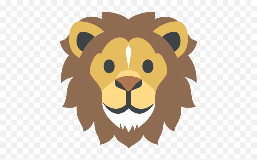 Lion Face Emoji Vector Icon - Lion Emojis,Lion Emoji