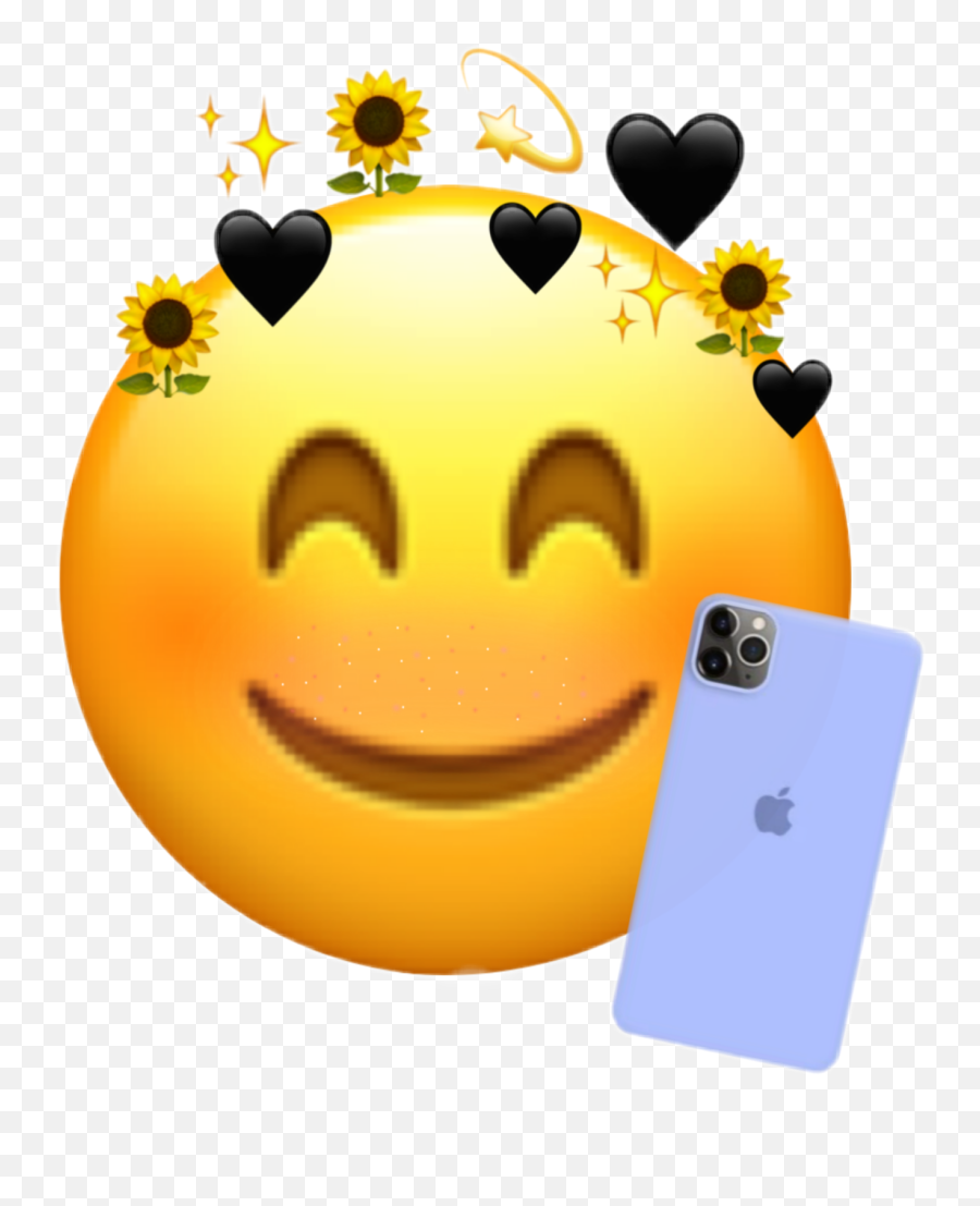 Emoji Apple Iphone Iphone11pro Cuteemoji Freckles Happy - Yellow And Black Heart Emoji,Mobile Emoji