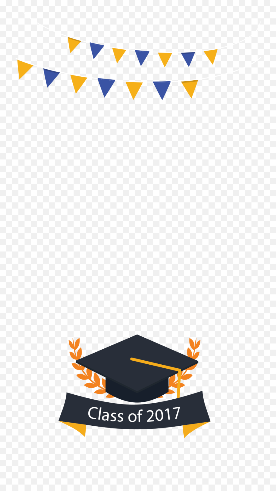 Gold And Blue Class Of 2017 Graduation Snapchat Filter - Graduacion Freepik Emoji,Graduation Emojis