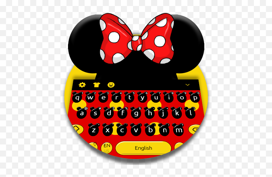 Download Cute Micky Bow Keyboard Theme - Clip Art Emoji,Golden State Warriors Emoji Keyboard
