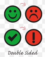 Double Sided Flexible Printed Magnets - Circle Emoji,Usa Emoticon