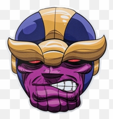 Thanos Cartoon Face Sticker - Thanos Cartoon Face Emoji,Thanos Emoji