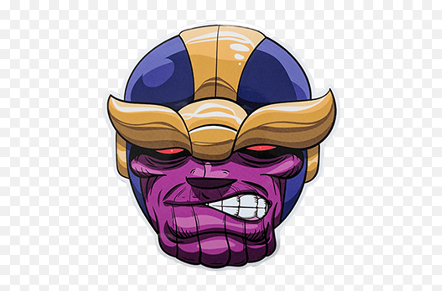 Thanos Cartoon Face Sticker - Thanos Cartoon Face Emoji,Thanos Emoji