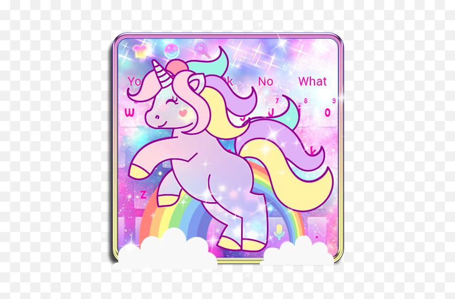 Pink Cute Unicorn Keyboard U2013 Programme Op Google Play - Papan Ketik Gambar Unicorn Keyboard Emoji,Unicorn Emoji Android