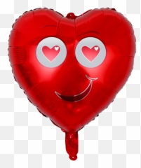 10pcs 18inch Heart shaped I Love You Foil Balloons - Emoji