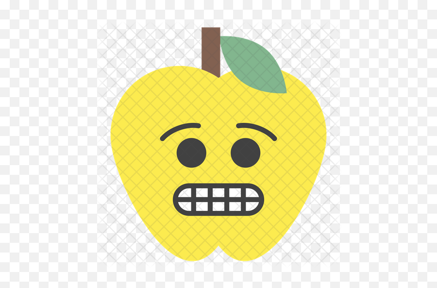 Grinning Apple Emoji Icon - Happy,Toothy Grin Emoji