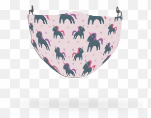 Unicorn Hearts Pattern Face Covering Print 13 - Pack Animal Emoji