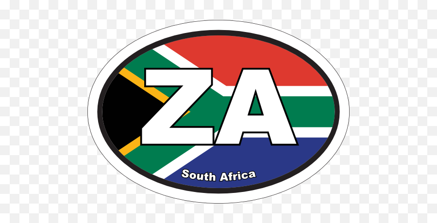 South Africa Za Flag Oval Sticker - Circle Emoji,African American Flag Emoji