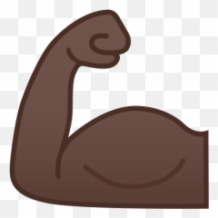 Flexed Biceps Emoji With Dark Skin Tone Meaning And - Black Skin Emoji Png,Bicep Emoji