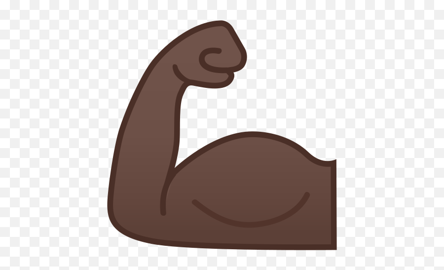Flexed Biceps Emoji With Dark Skin Tone Meaning And - Black Skin Emoji Png,Bicep Emoji