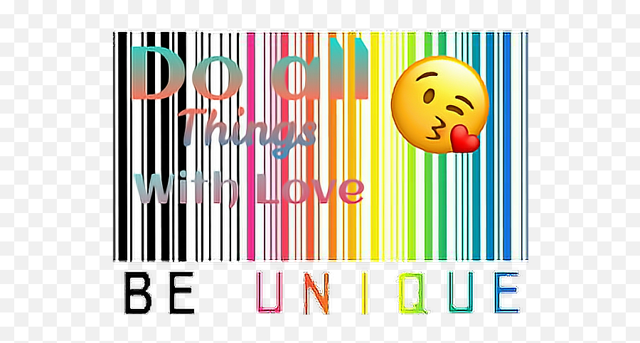 Unique Emoji Kiss Rainbow Barcode - Codigo De Barras Colores Png,Kiss Emoji Keyboard